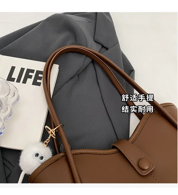 Korean Style Shoulder Bag for Women, Cream Brown, Large Capacity β feature 5
