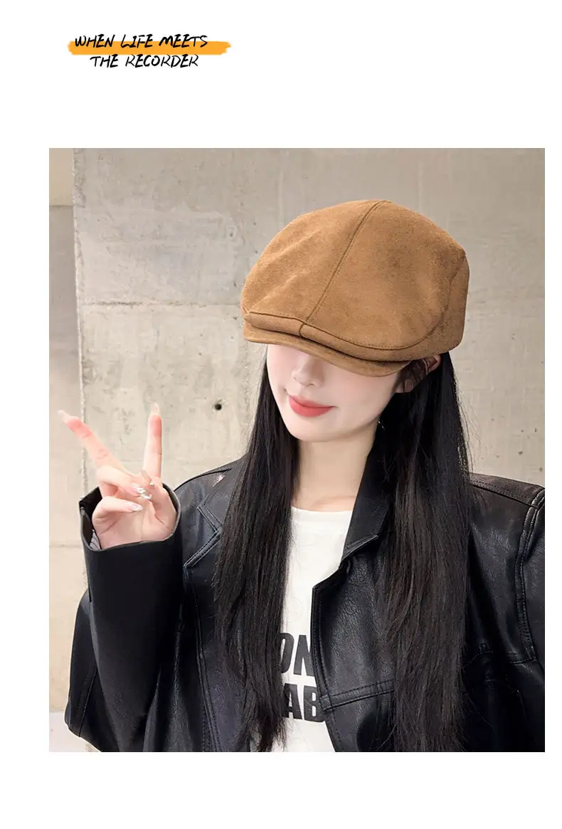 Maillard Suede Forward Cap Women's 2024 All-match Winter Cap — feature 15