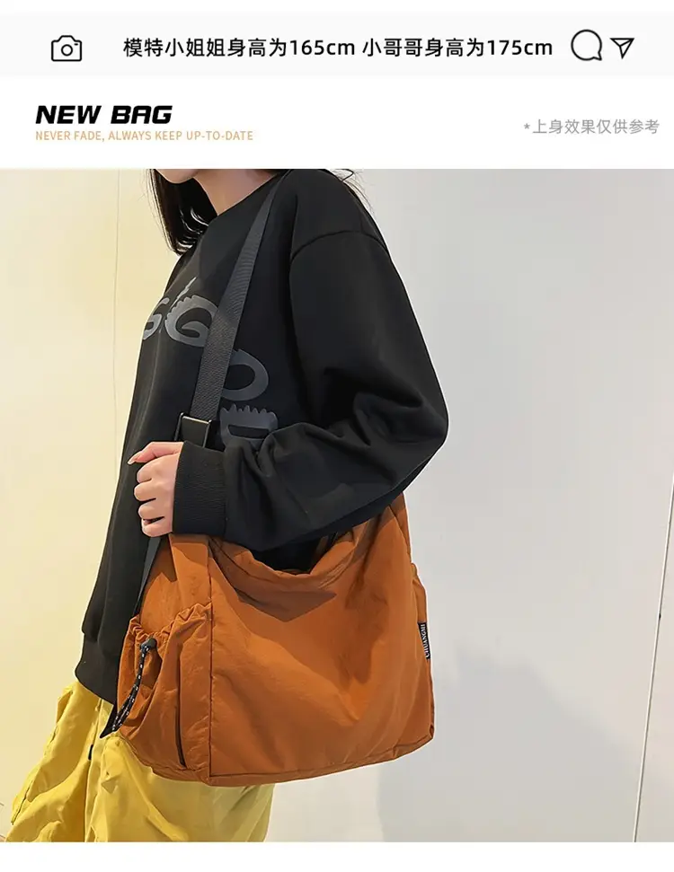 Retro Nylon Shoulder Bag Women's Large Capacity Crossbody — feature 6