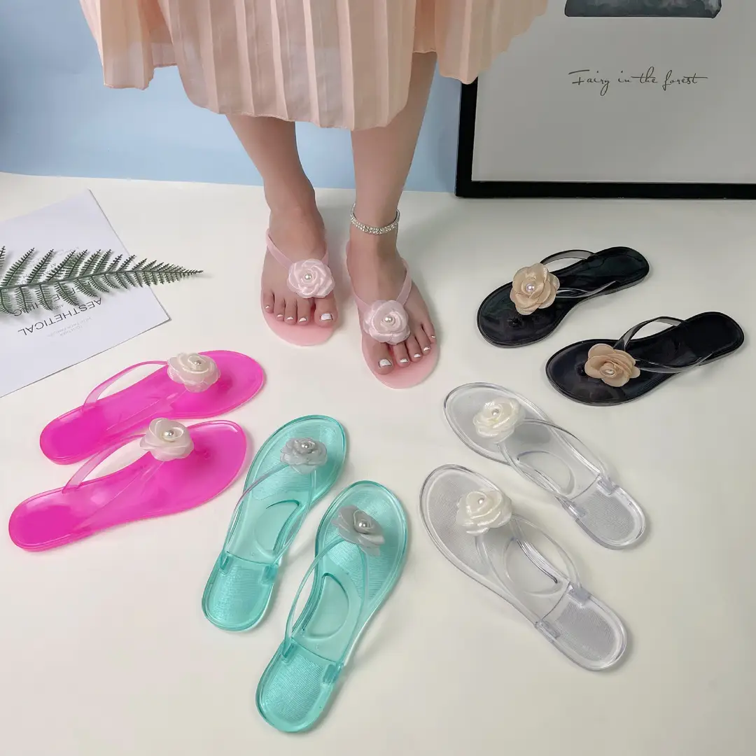 Y2 Amazon Casual Sandals Transparent Flip-Flops Women's Slippers Pvc Jelly Shoes Flat Shoes Temu Dropshipping - Image 7