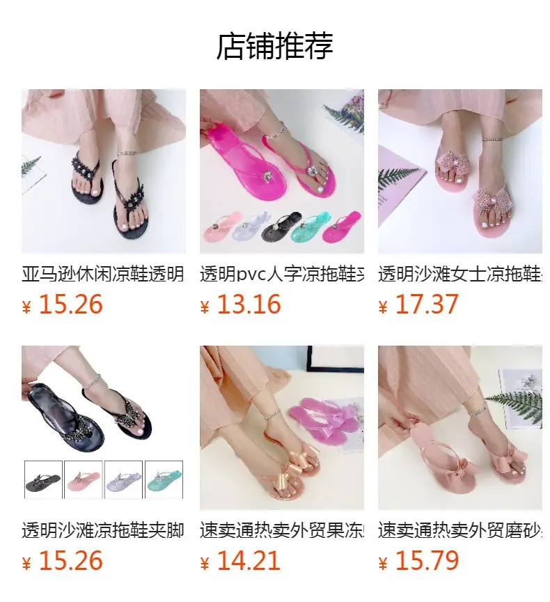 Y2 Amazon Casual Sandals Transparent Flip-Flops Women's Slippers Pvc Jelly Shoes Flat Shoes Temu Dropshipping — feature 1