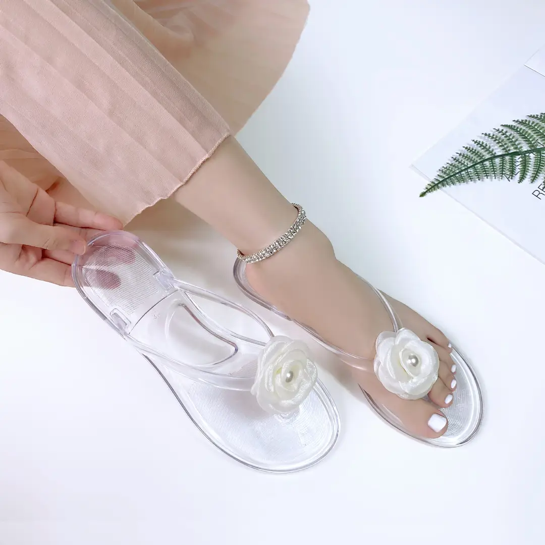 Y2 Amazon Casual Sandals Transparent Flip-Flops Women's Slippers Pvc Jelly Shoes Flat Shoes Temu Dropshipping — feature 7