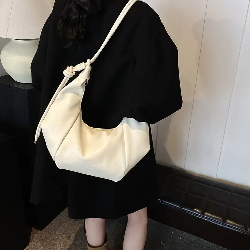 Black Pleated Underarm Bag for Women 2024 - Image 7