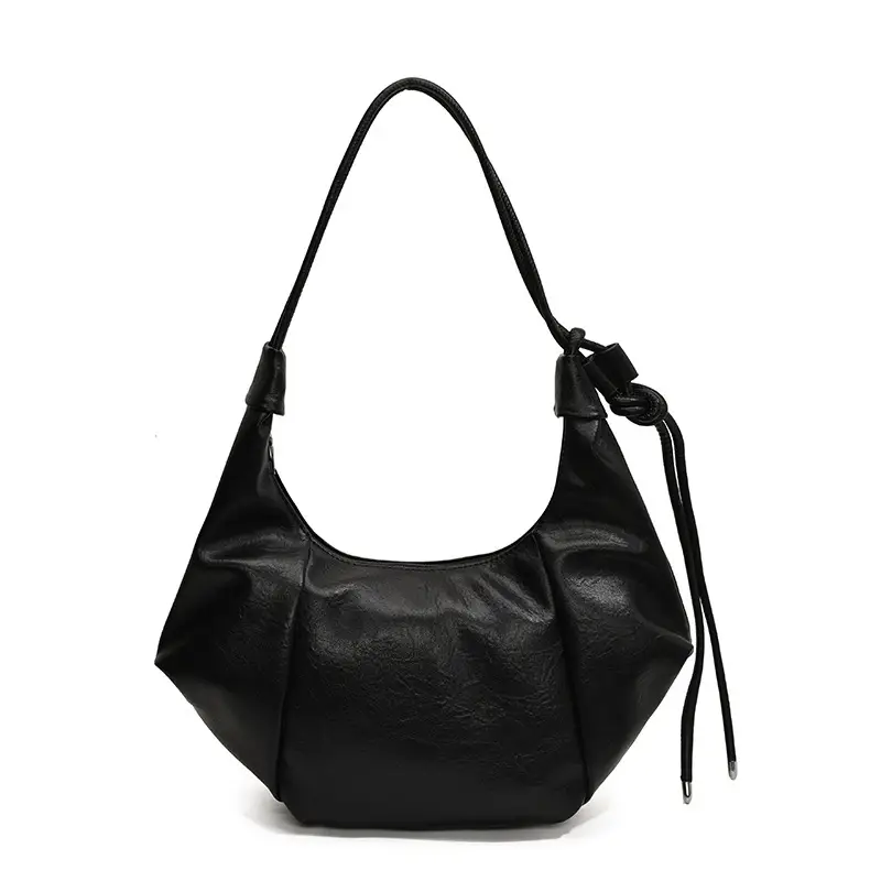 Black Pleated Underarm Bag for Women 2024 - Image 3