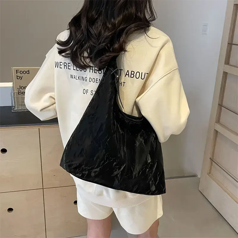White Korean Style Large Capacity Shoulder Bag for Women - Image 6