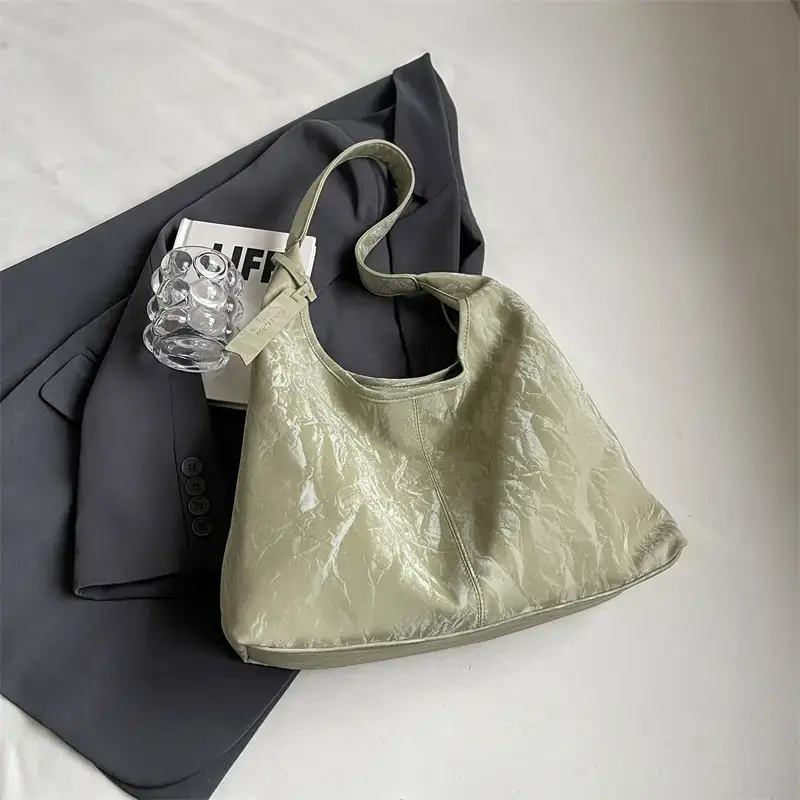 White Korean Style Large Capacity Shoulder Bag for Women - Image 2