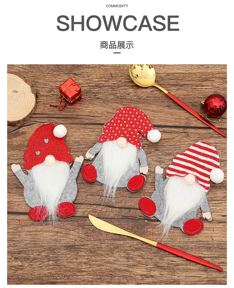 Cross-Country Christmas Gnome Doll Knife Fork Set — feature 10