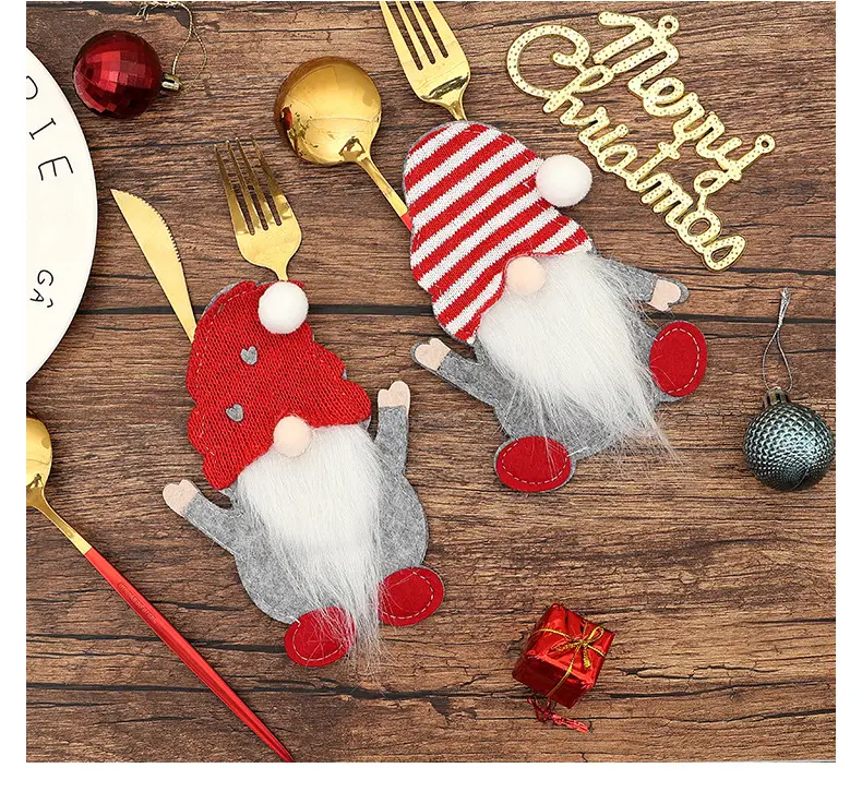 Cross-Country Christmas Gnome Doll Knife Fork Set — feature 13