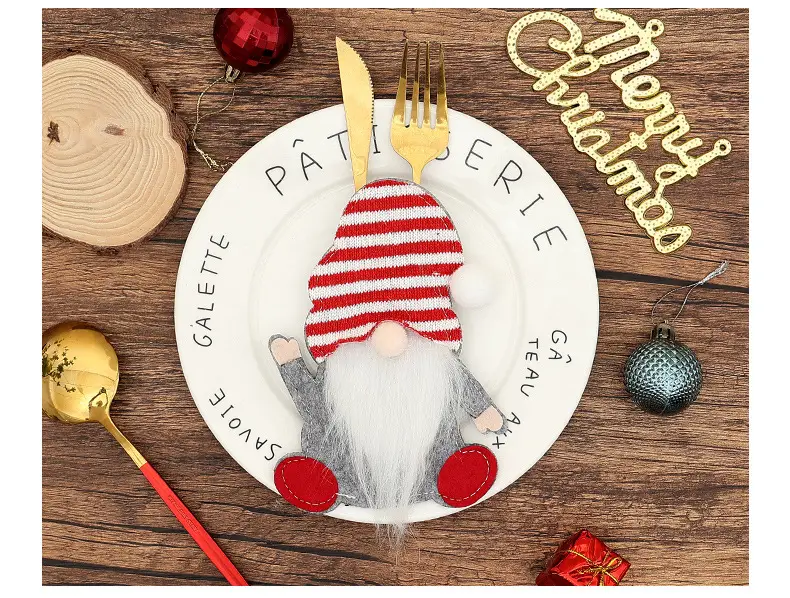Cross-Country Christmas Gnome Doll Knife Fork Set — feature 5