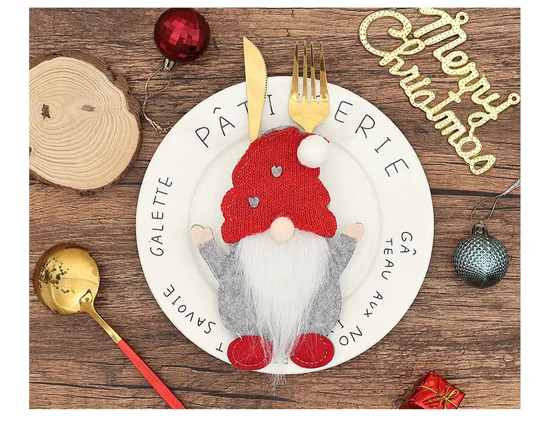 Cross-Country Christmas Gnome Doll Knife Fork Set — feature 6