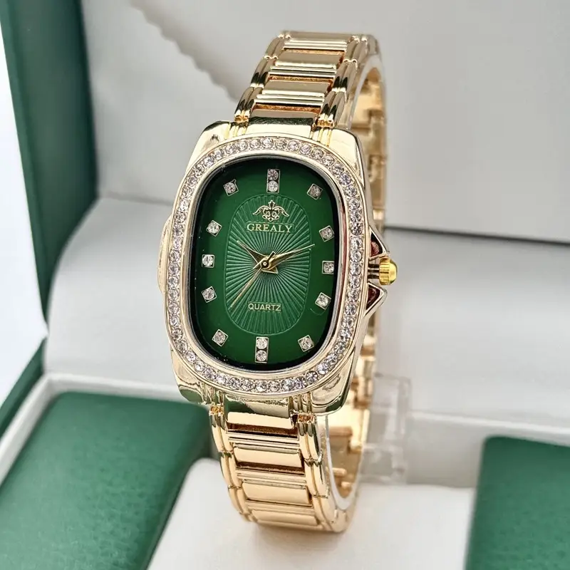 Grealy Women's Quartz Watch with Diamond Bracelet - Image 11