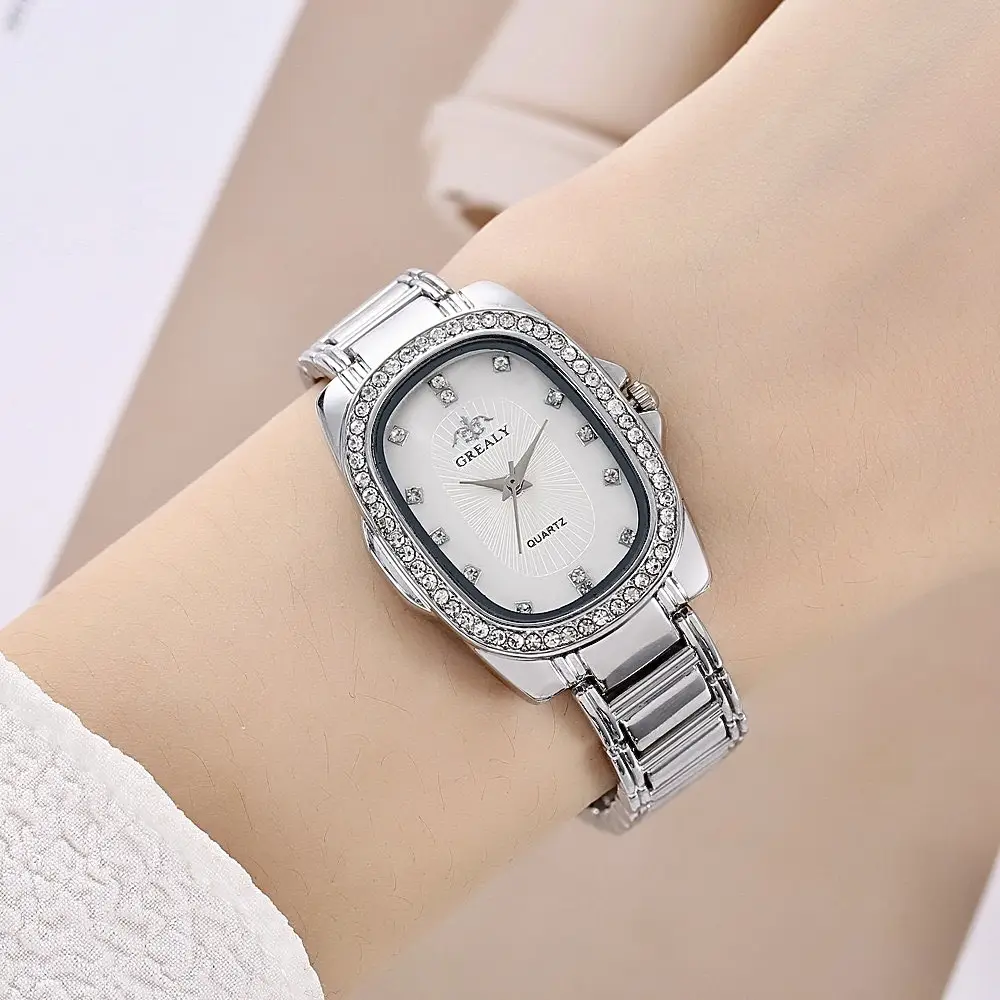 Grealy Women's Quartz Watch with Diamond Bracelet — feature 3