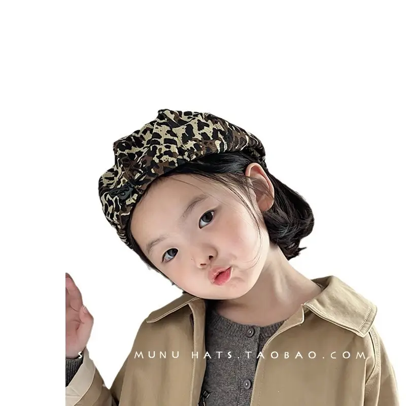 Leopard Print Forward Cap for Kids Spring Autumn - Image 6