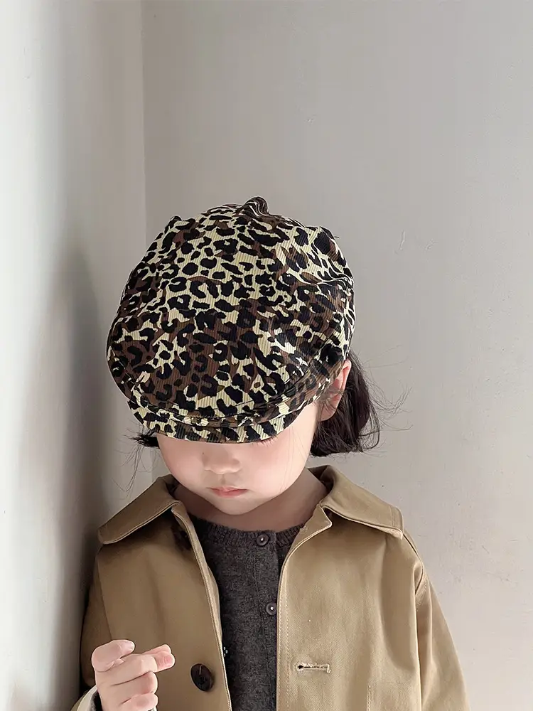 Leopard Print Forward Cap for Kids Spring Autumn — feature 11