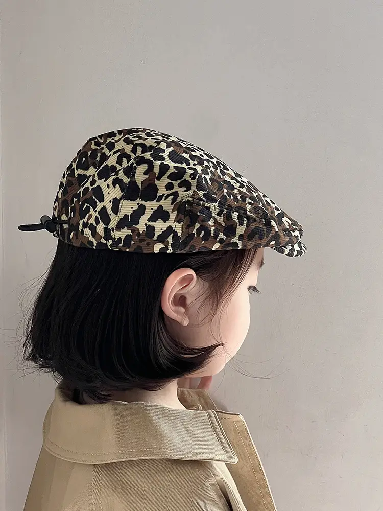 Leopard Print Forward Cap for Kids Spring Autumn — feature 7