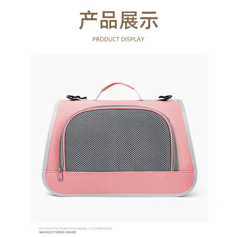 Foldable Pet Bag Blue Mesh Portable Cat Bag — feature 17