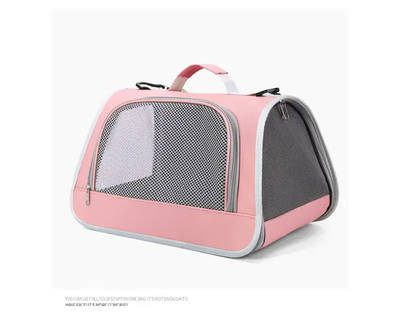 Foldable Pet Bag Blue Mesh Portable Cat Bag — feature 18