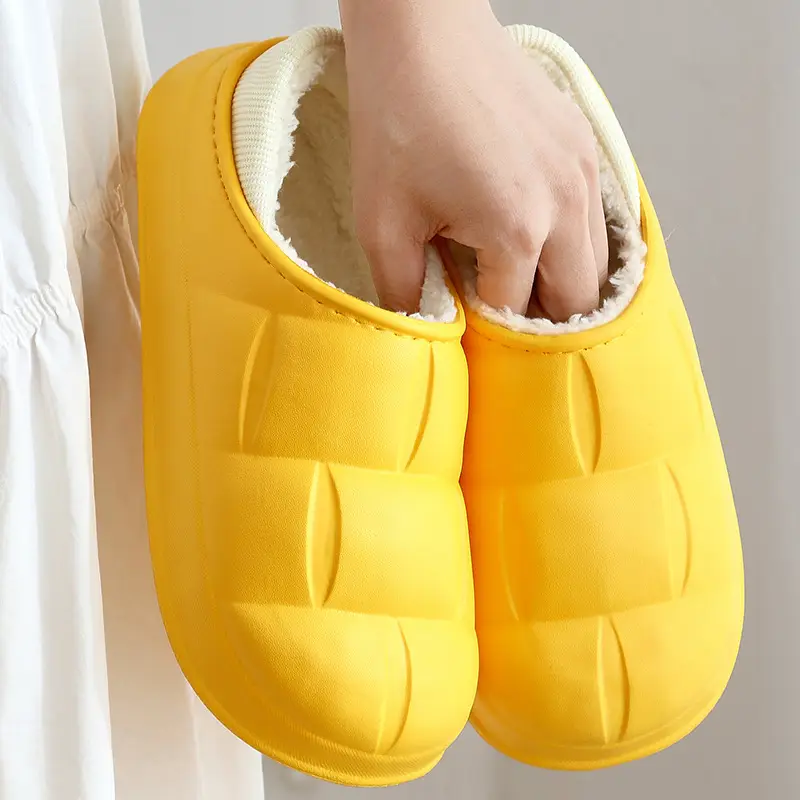 in stock New Winter Cotton Slippers Women's Warm Waterproof Cotton Slippers Couple Thick Sole Autumn and Winter Shoes Men's Wholesale Shoes