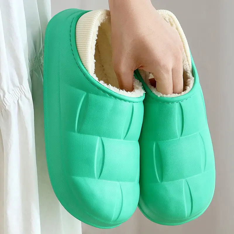 in stock New Winter Cotton Slippers Women's Warm Waterproof Cotton Slippers Couple Thick Sole Autumn and Winter Shoes Men's Wholesale Shoes