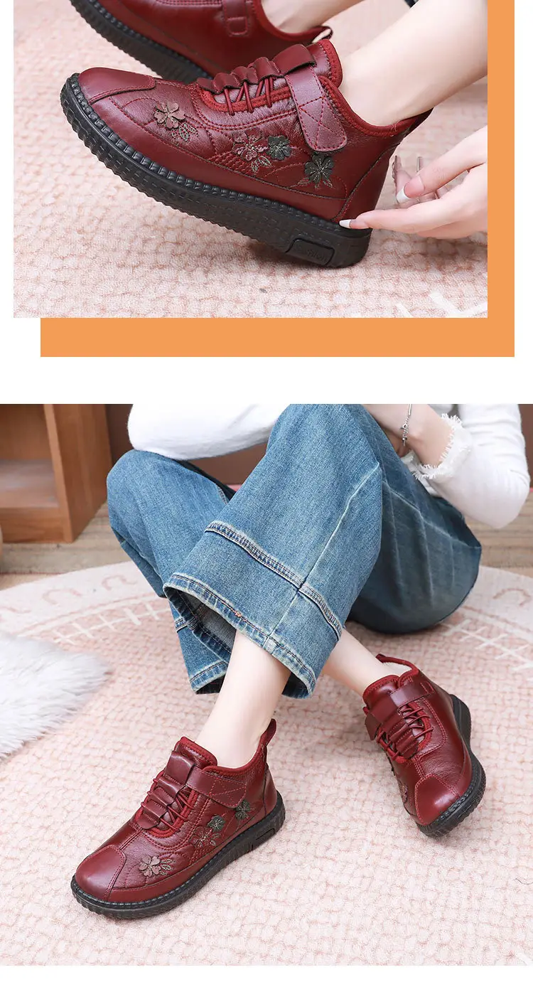 2025 Winter New Style One-Piece Drop-Shipping Old Beijing Cotton Shoes with Fleece Lining, Thickened, Non-Slip, Soft Sole, Versatile Women's Shoes, Snow Boots — feature 15