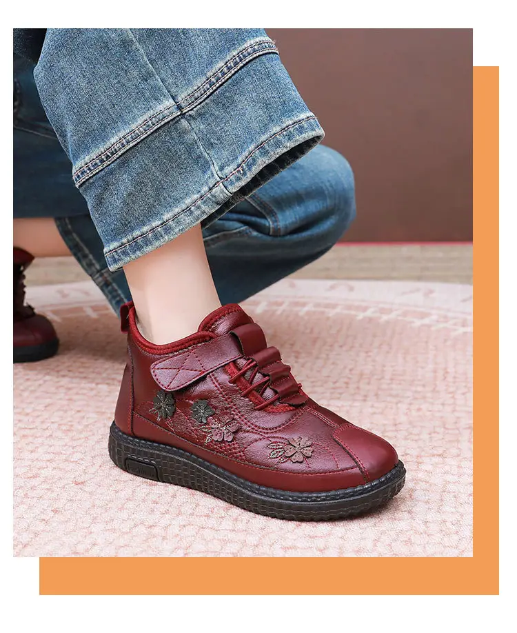 2025 Winter New Style One-Piece Drop-Shipping Old Beijing Cotton Shoes with Fleece Lining, Thickened, Non-Slip, Soft Sole, Versatile Women's Shoes, Snow Boots — feature 16