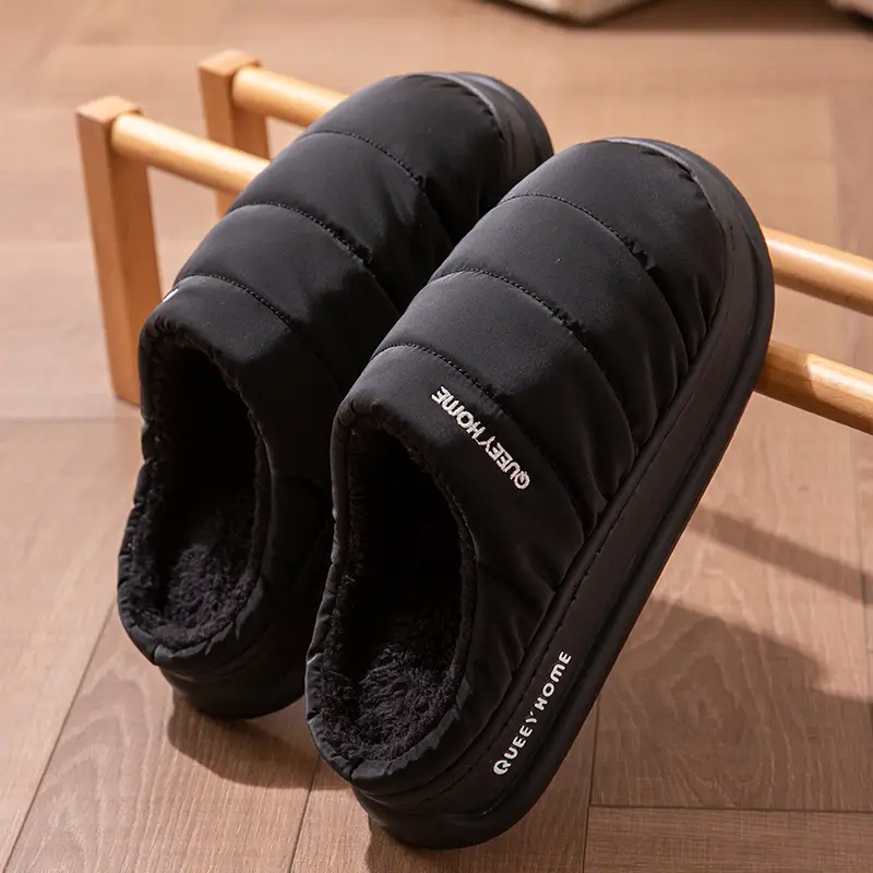 Cotton Slippers for Men, Autumn and Winter 2026 New Style, down Home Indoor Non-Slip Couple's Warm Plush Slippers for Women - Image 6