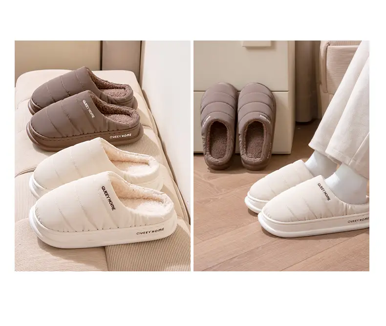 Cotton Slippers for Men, Autumn and Winter 2026 New Style, down Home Indoor Non-Slip Couple's Warm Plush Slippers for Women — feature 12
