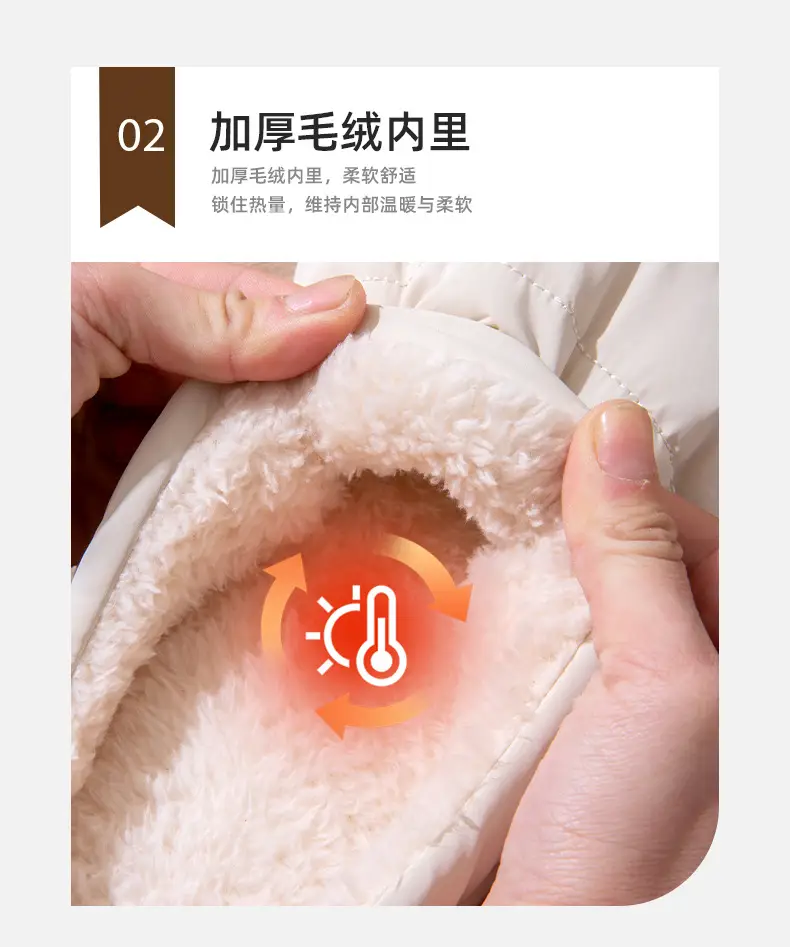 Cotton Slippers for Men, Autumn and Winter 2026 New Style, down Home Indoor Non-Slip Couple's Warm Plush Slippers for Women — feature 6