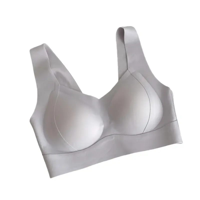 Beige Seamless Breathable Sports Bra with Anti-Sagging Design - Image 10