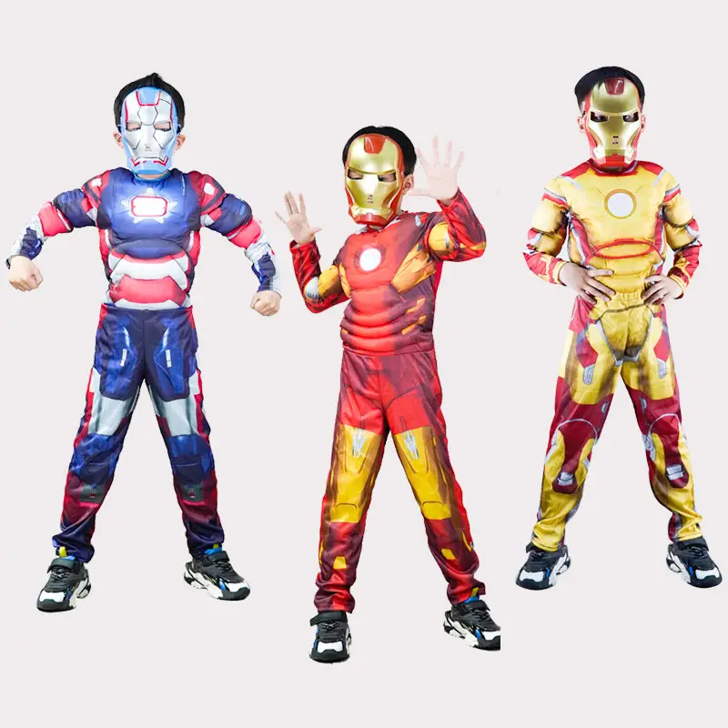 Halloween Kids COS Iron Man Hulk Captain America Optimus Prime Clothes Spider Flash Costume