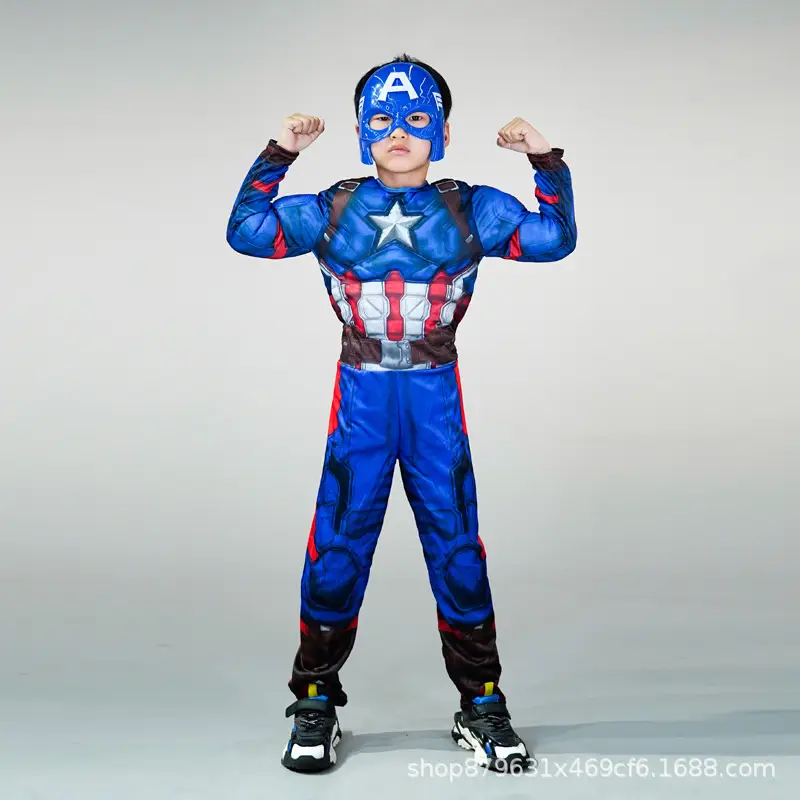 Halloween Kids COS Iron Man Hulk Captain America Optimus Prime Clothes Spider Flash Costume