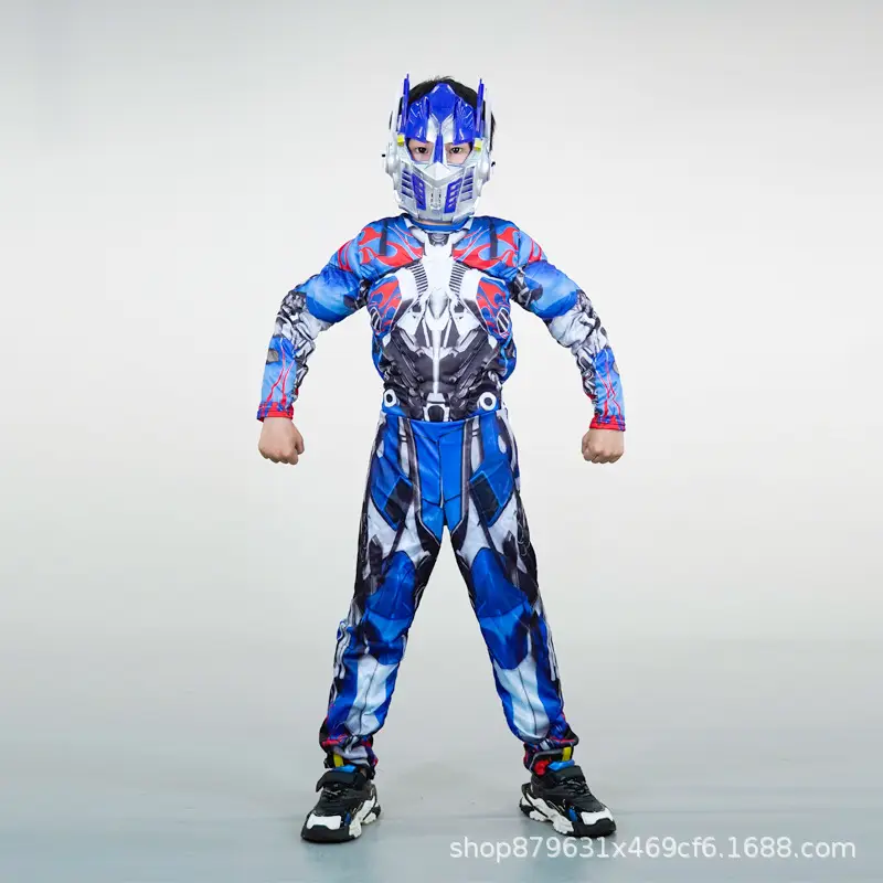 Halloween Kids COS Iron Man Hulk Captain America Optimus Prime Clothes Spider Flash Costume