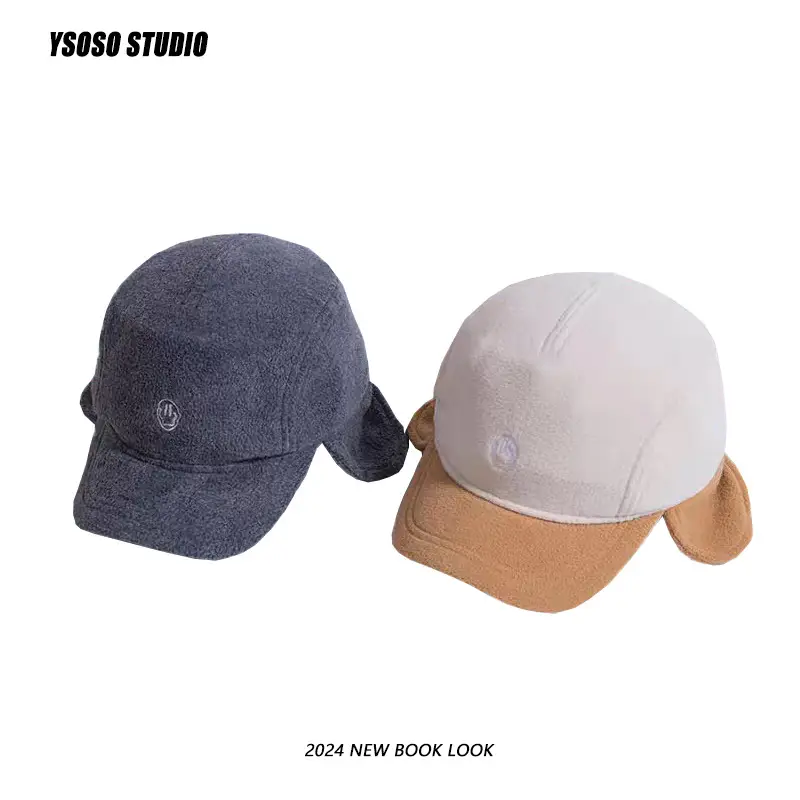 2024 Winter Fleece Hats Blue Black for Men Women — feature 3