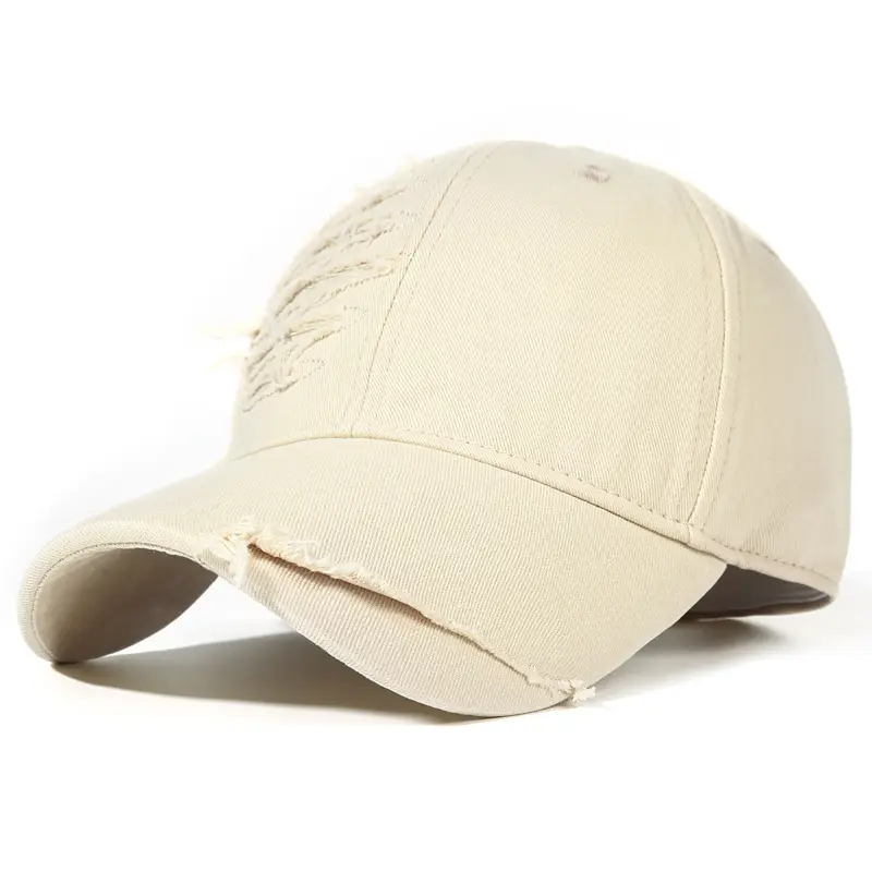 Women Men Vintage Hole Cap Brown All Season