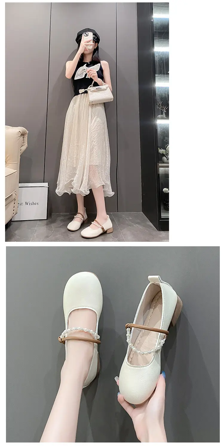 Elegant Mary Jane Flat Heels for Girls Spring Summer — feature 2
