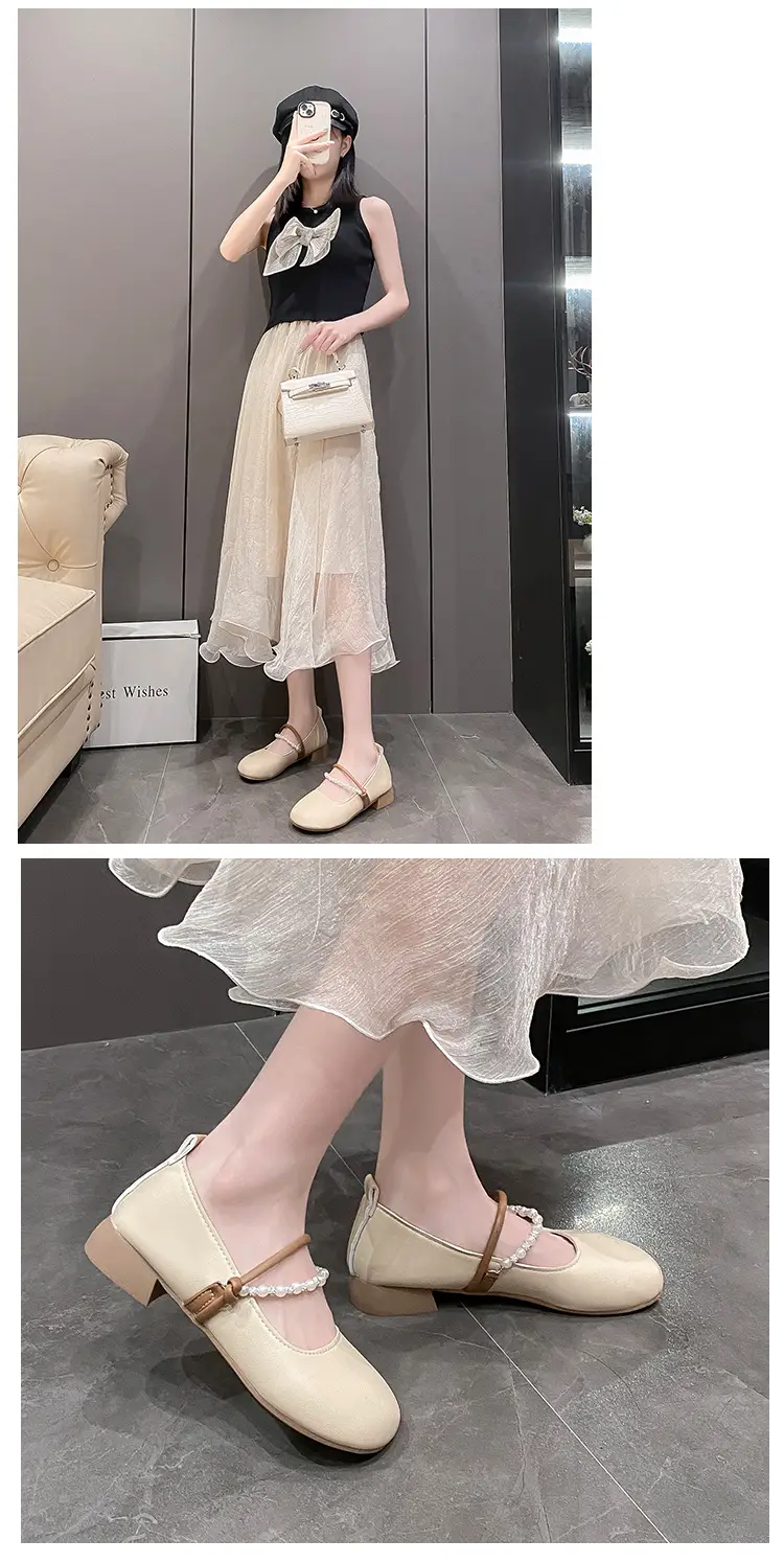 Elegant Mary Jane Flat Heels for Girls Spring Summer — feature 3
