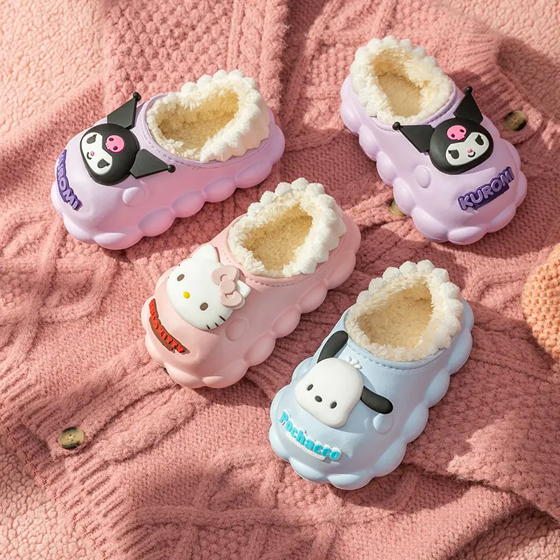 Sanrio Pink Cotton Winter Slippers for Girls