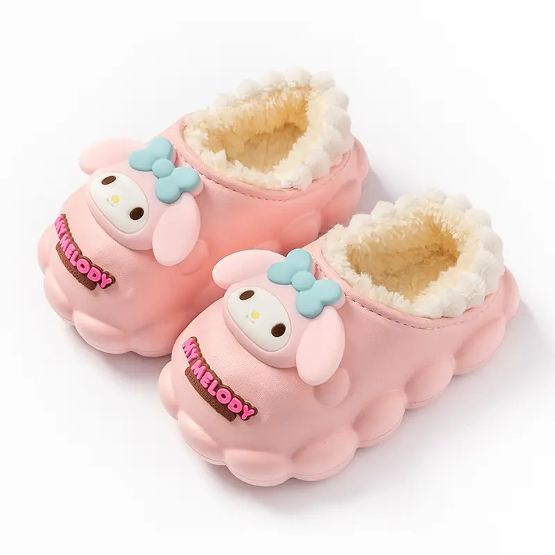 Sanrio Pink Cotton Winter Slippers for Girls