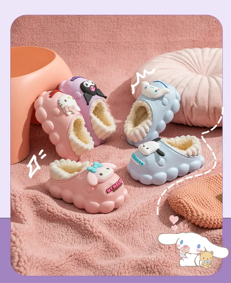 Sanrio Pink Cotton Winter Slippers for Girls — feature 10