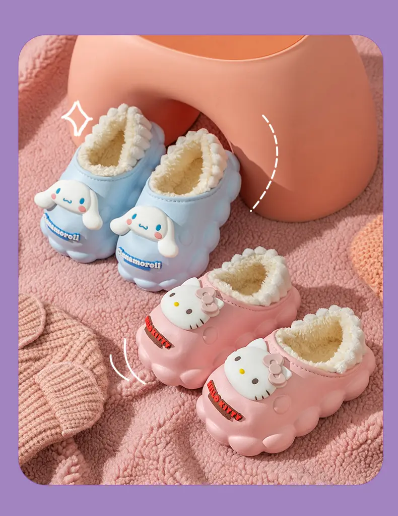Sanrio Pink Cotton Winter Slippers for Girls — feature 11