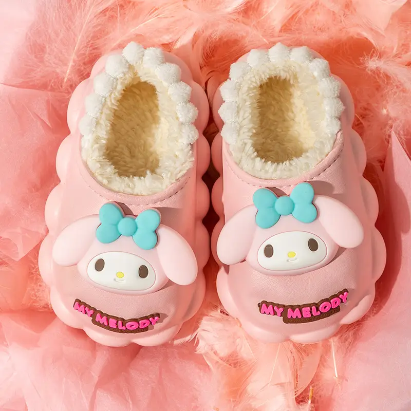 Sanrio Pink Cotton Winter Slippers for Girls