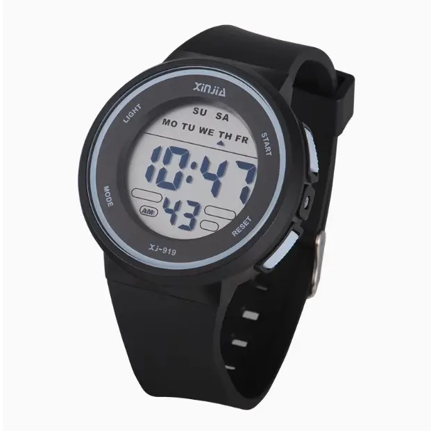 XJ-919 Waterproof Digital Watch Black Large Screen - Image 3