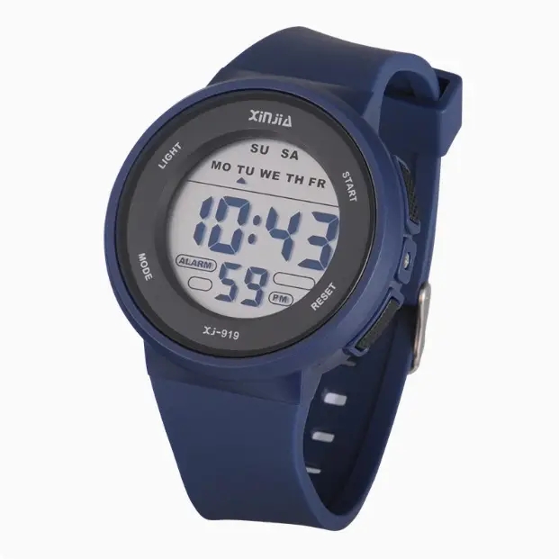 XJ-919 Waterproof Digital Watch Black Large Screen - Image 5
