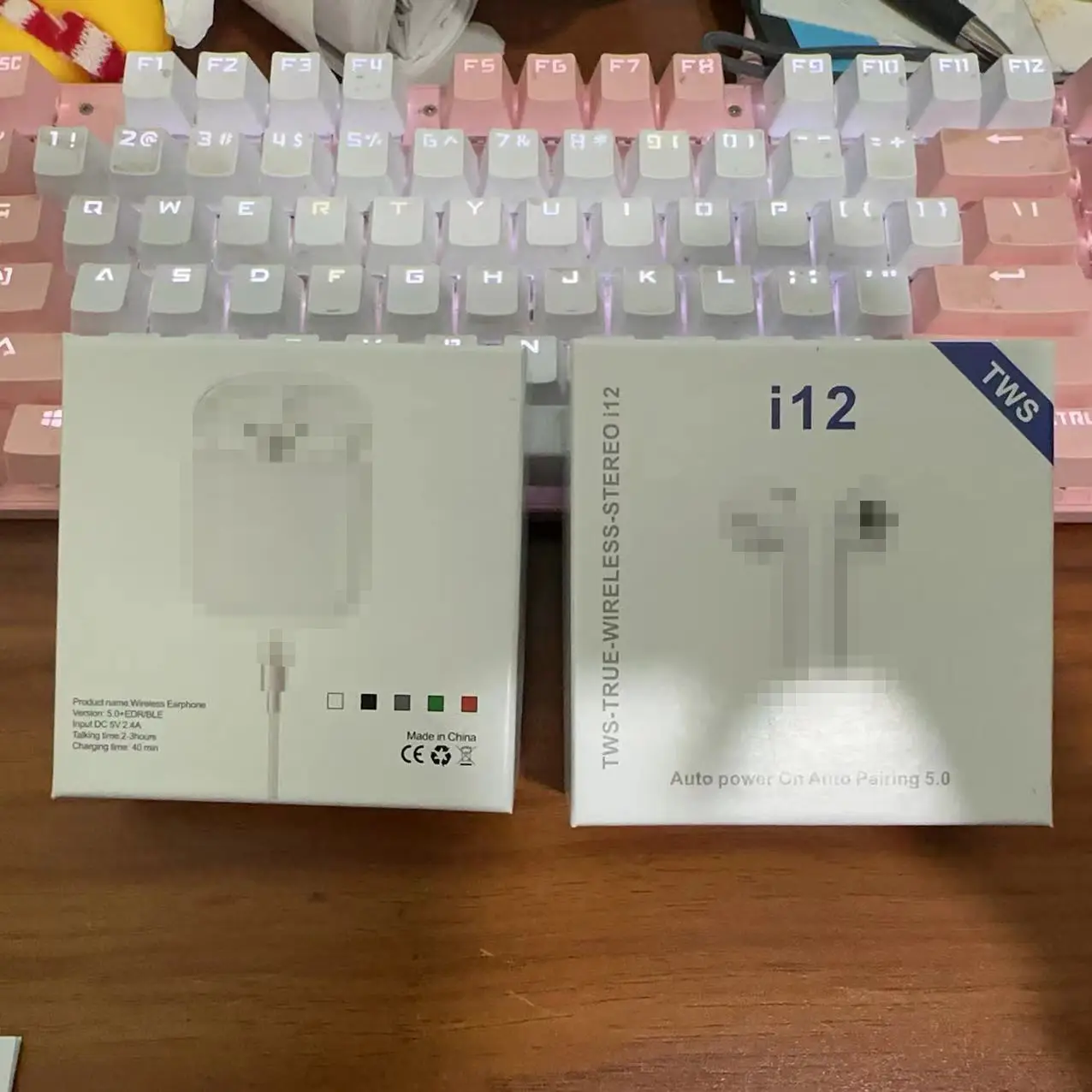 Huaqiangbei Bluetooth Headset I12 Binaural Touch Colorful - Image 2