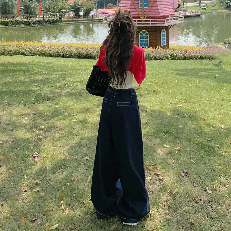 Young Orange American Style Wide Leg Jeans Women
