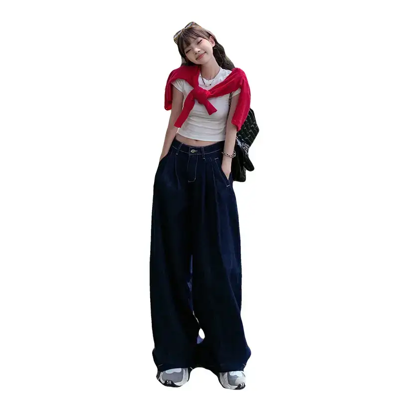 Young Orange American Style Wide Leg Jeans Women