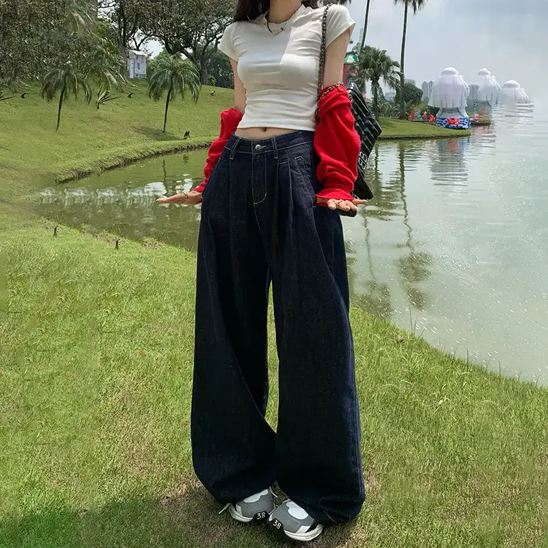 Young Orange American Style Wide Leg Jeans Women