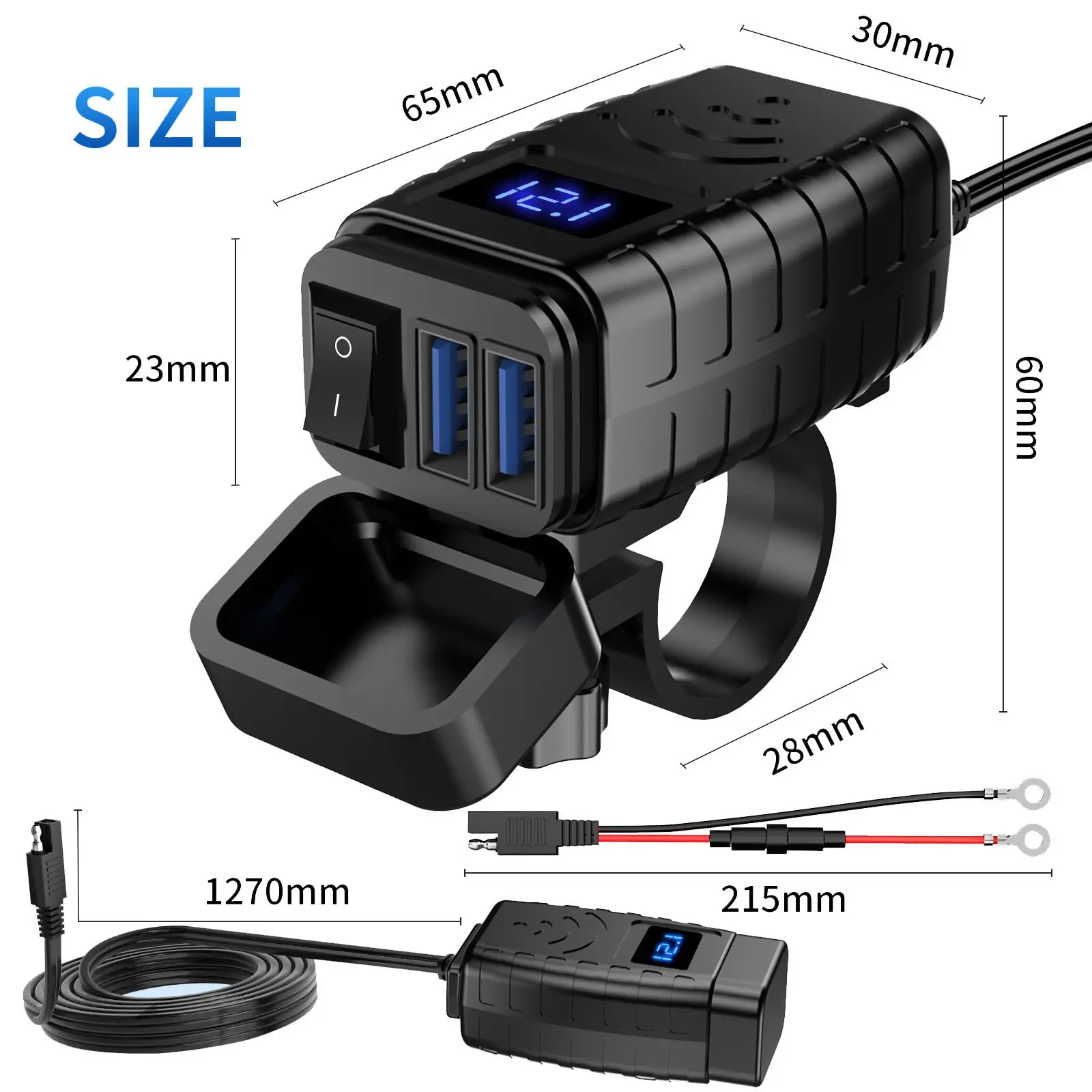 Dual USB Charger with Digital Display 12-24V — feature 10