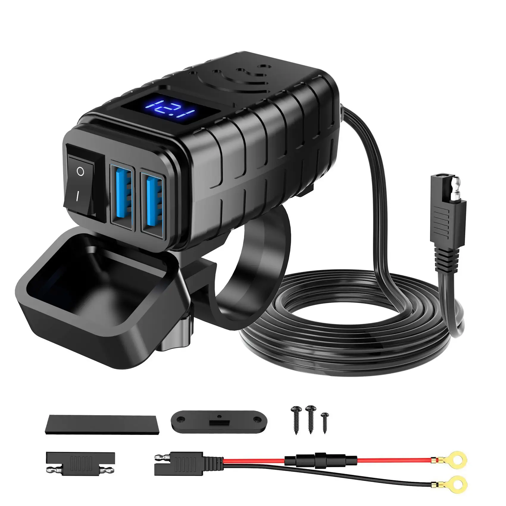 Dual USB Charger with Digital Display 12-24V — feature 2