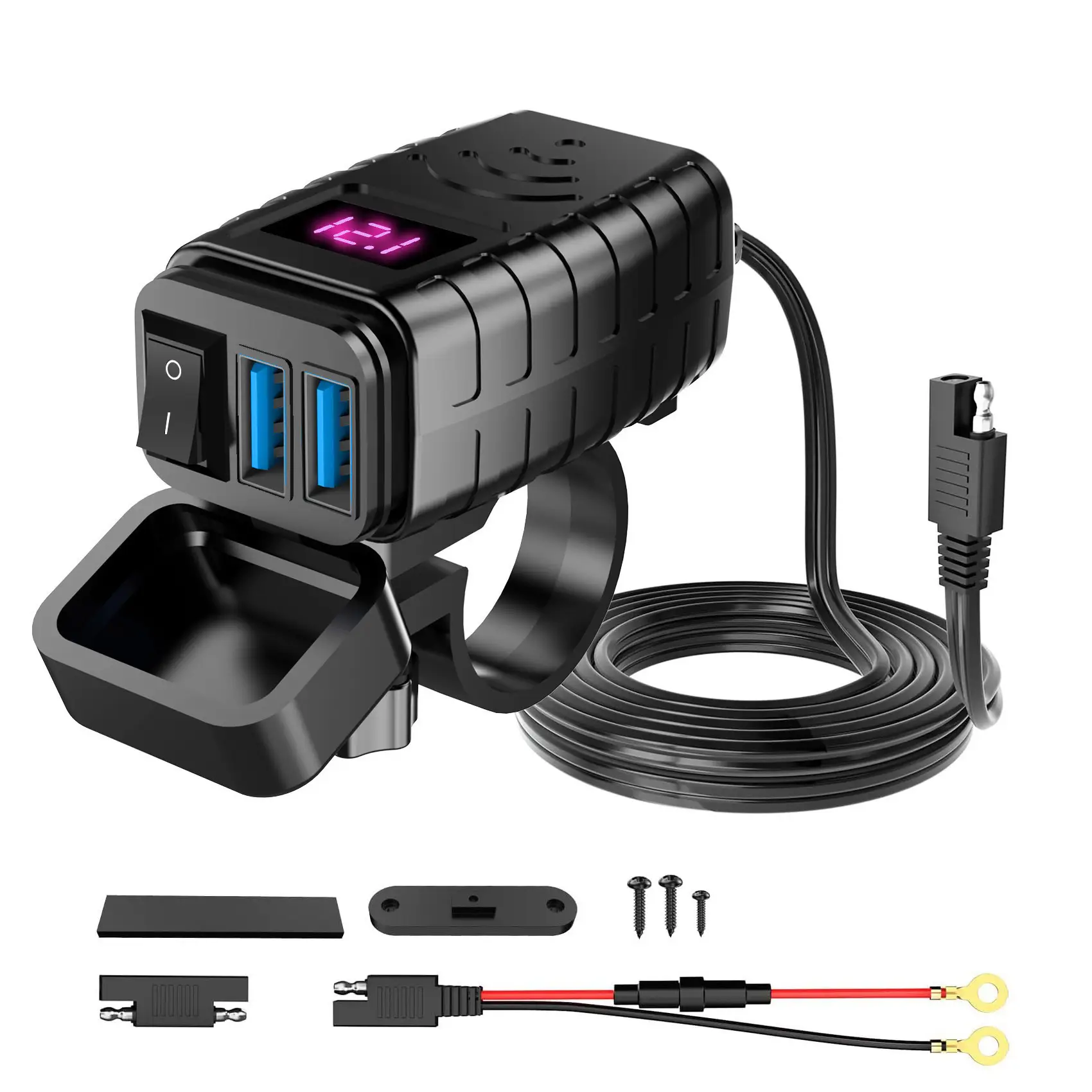 Dual USB Charger with Digital Display 12-24V — feature 3
